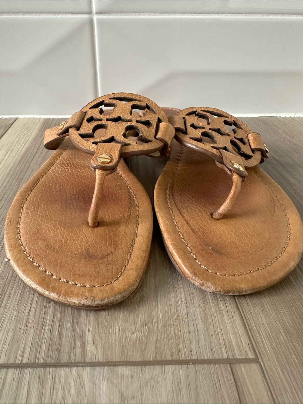 Tory Burch Miller Sandals Tan/brown size 9M - Picture 3 of 5